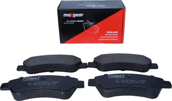 Maxgear 19-0574 - Гальмівні колодки, дискові гальма autocars.com.ua