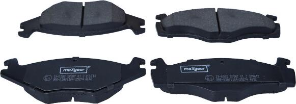 Maxgear 19-0582 - Тормозные колодки, дисковые, комплект avtokuzovplus.com.ua