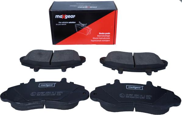 Maxgear 19-0587 - Гальмівні колодки, дискові гальма autocars.com.ua