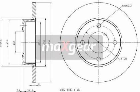 Maxgear 19-0778MAX - Тормозной диск avtokuzovplus.com.ua