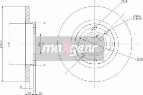 Maxgear 19-0790MAX - Гальмівний диск autocars.com.ua