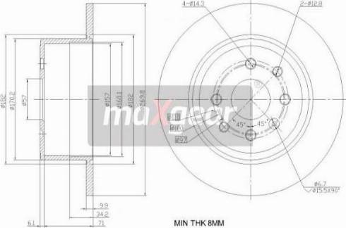 Maxgear 19-0848 - Тормозной диск avtokuzovplus.com.ua