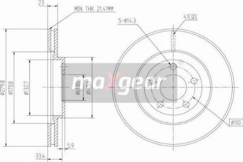 Maxgear 19-0916MAX - Тормозной диск autodnr.net