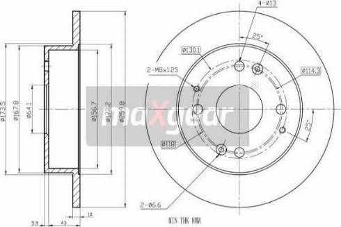 Maxgear 19-0931MAX - Тормозной диск avtokuzovplus.com.ua