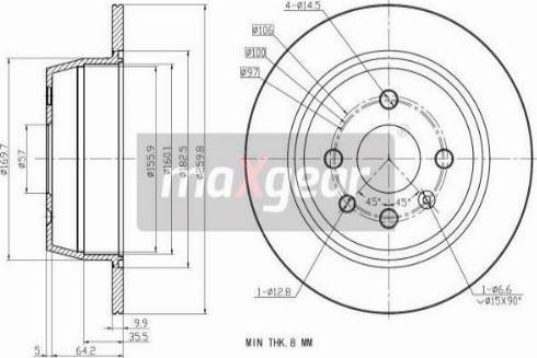 Maxgear 19-0984 - Тормозной диск avtokuzovplus.com.ua