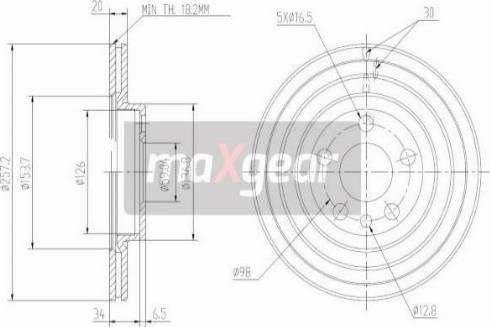 Maxgear 19-0999MAX - Гальмівний диск autocars.com.ua