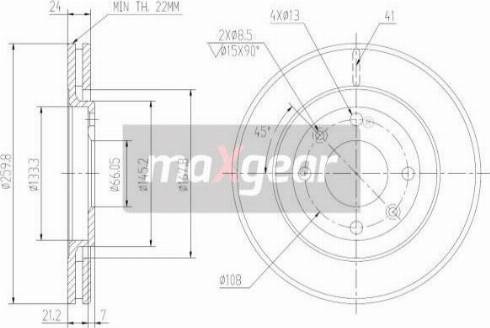 Maxgear 19-1003MAX - Гальмівний диск autocars.com.ua