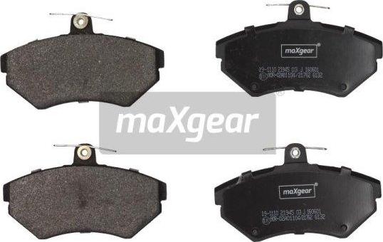 Maxgear 19-1110 - Тормозные колодки, дисковые, комплект avtokuzovplus.com.ua