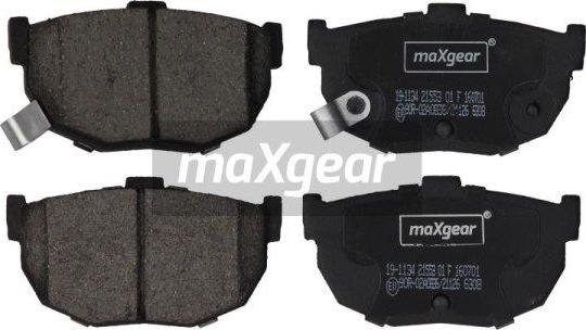 Maxgear 19-1134 - Гальмівні колодки, дискові гальма autocars.com.ua