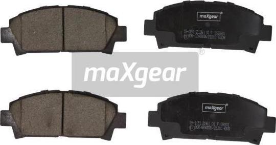Maxgear 19-1151 - Гальмівні колодки, дискові гальма autocars.com.ua