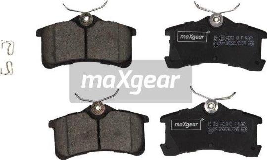 Maxgear 19-1158 - Гальмівні колодки, дискові гальма autocars.com.ua