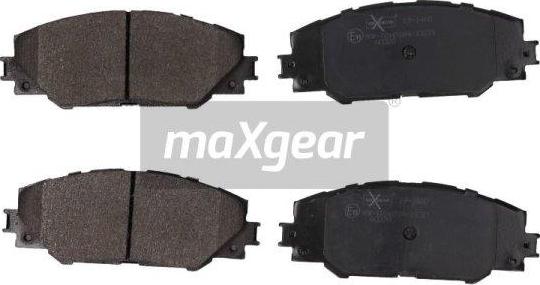 Maxgear 19-1460 - Гальмівні колодки, дискові гальма autocars.com.ua