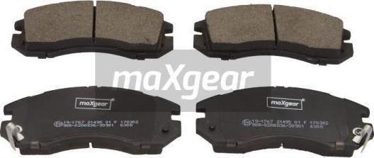 Maxgear 19-1767 - Гальмівні колодки, дискові гальма autocars.com.ua