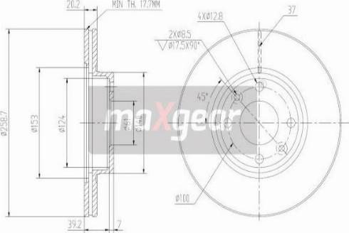 Maxgear 19-1848 - Тормозной диск avtokuzovplus.com.ua