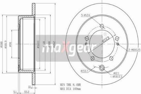 Maxgear 19-1948MAX - Тормозной диск avtokuzovplus.com.ua