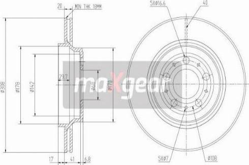 Maxgear 19-1950 - Тормозной диск avtokuzovplus.com.ua