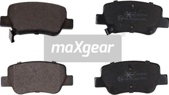 Maxgear 19-2142 - Тормозные колодки, дисковые, комплект avtokuzovplus.com.ua