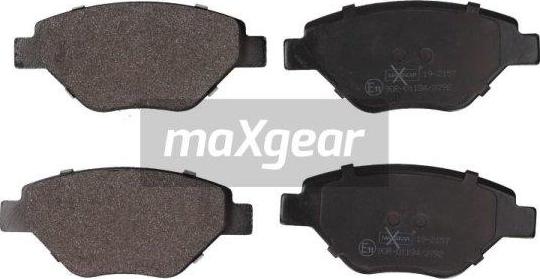 Maxgear 19-2157 - Тормозные колодки, дисковые, комплект avtokuzovplus.com.ua