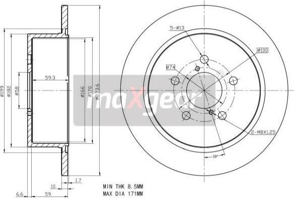 Maxgear 19-2356 - Тормозной диск autodnr.net