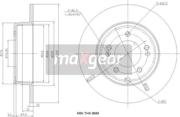 Maxgear 19-2382 - Гальмівний диск autocars.com.ua