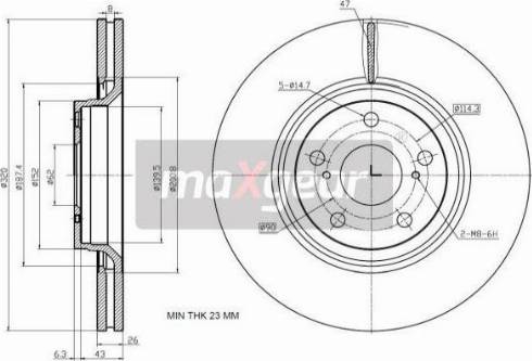 Maxgear 19-2433 - Тормозной диск avtokuzovplus.com.ua