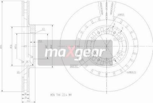 Maxgear 19-2446 - Тормозной диск avtokuzovplus.com.ua