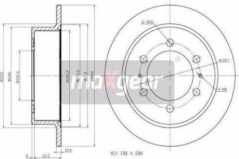 Maxgear 19-2526 - Тормозной диск autodnr.net