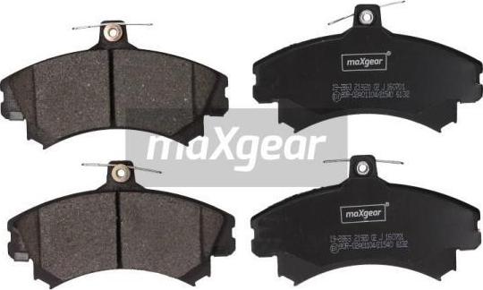 Maxgear 19-2863 - Гальмівні колодки, дискові гальма autocars.com.ua