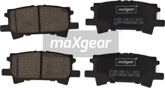 Maxgear 19-2884 - Гальмівні колодки, дискові гальма autocars.com.ua