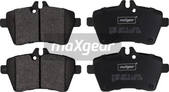 Maxgear 19-2887 - Гальмівні колодки, дискові гальма autocars.com.ua