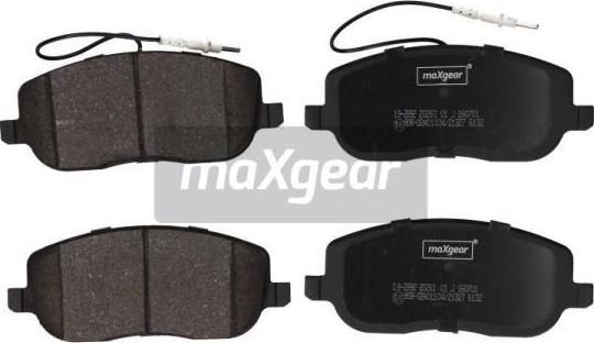 Maxgear 19-2892 - Тормозные колодки, дисковые, комплект avtokuzovplus.com.ua