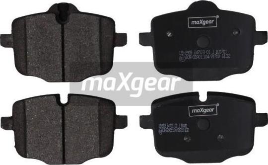 Maxgear 19-2905 - Тормозные колодки, дисковые, комплект avtokuzovplus.com.ua