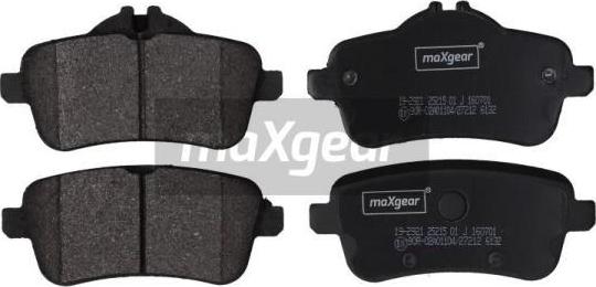 Maxgear 19-2921 - Тормозные колодки, дисковые, комплект avtokuzovplus.com.ua