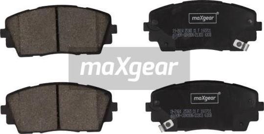 Maxgear 19-2924 - Гальмівні колодки, дискові гальма autocars.com.ua