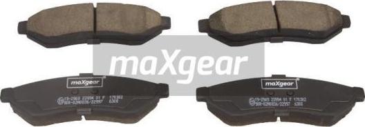 Maxgear 19-2969 - Гальмівні колодки, дискові гальма autocars.com.ua