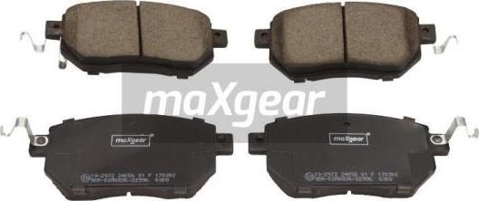 Maxgear 19-2972 - Гальмівні колодки, дискові гальма autocars.com.ua