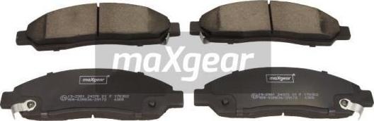 Maxgear 19-2981 - Гальмівні колодки, дискові гальма autocars.com.ua