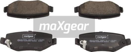 Maxgear 19-2993 - Гальмівні колодки, дискові гальма autocars.com.ua