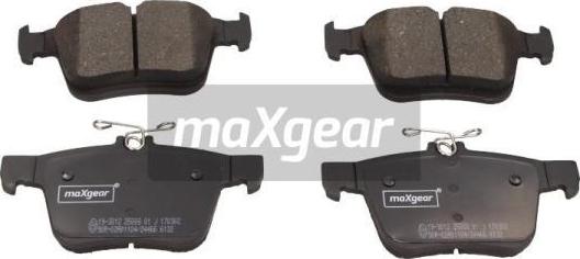 Maxgear 19-3012 - Гальмівні колодки, дискові гальма autocars.com.ua