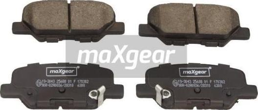 Maxgear 19-3043 - Гальмівні колодки, дискові гальма autocars.com.ua