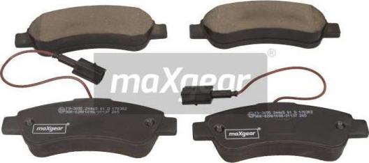 Maxgear 19-3055 - Тормозные колодки, дисковые, комплект avtokuzovplus.com.ua