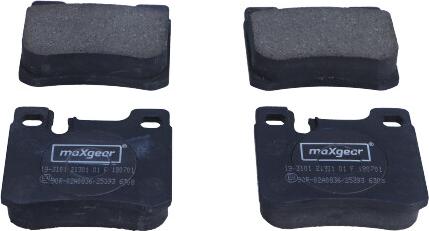 Maxgear 19-3101 - Тормозные колодки, дисковые, комплект avtokuzovplus.com.ua