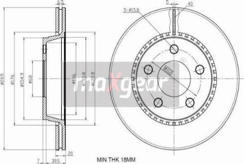 Maxgear 19-3187 - Тормозной диск avtokuzovplus.com.ua