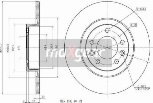 Maxgear 19-3220 - Тормозной диск avtokuzovplus.com.ua