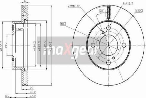 Maxgear 19-3346 - Тормозной диск avtokuzovplus.com.ua