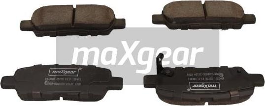 Maxgear 19-3381 - Гальмівні колодки, дискові гальма autocars.com.ua