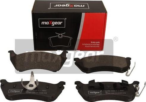 Maxgear 19-3394 - Гальмівні колодки, дискові гальма autocars.com.ua