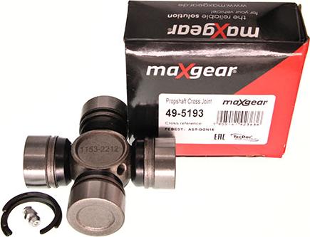 Maxgear 49-5193 - Шарнир, продольный вал avtokuzovplus.com.ua