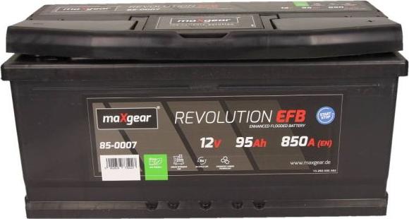 Maxgear 85-0007 - Стартерна акумуляторна батарея, АКБ autocars.com.ua