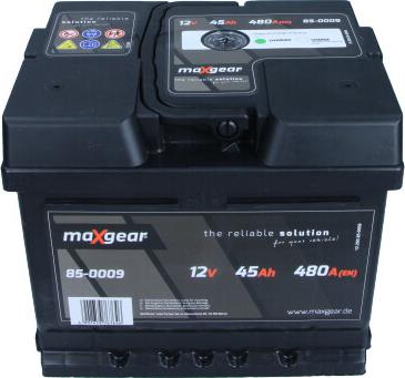 Maxgear 85-0009 - Стартерная аккумуляторная батарея, АКБ avtokuzovplus.com.ua